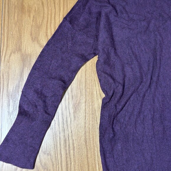 Eileen Fisher Purple Long Sleeve Viscose Knit Tunic Sweater – Women’s S/P - Picture 2 of 6